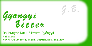 gyongyi bitter business card